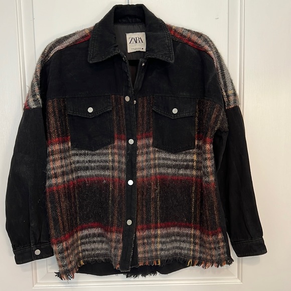 Zara oversized wool denim jacket - Picture 2 of 7